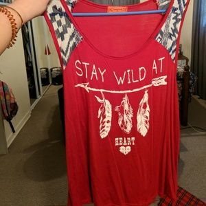 Stay Wild at Heart tribal tank top